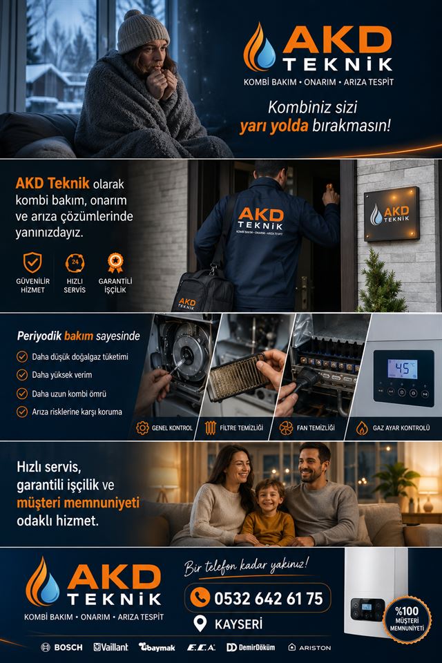 AKD Teknik kombi bakım arıza tespit görseli